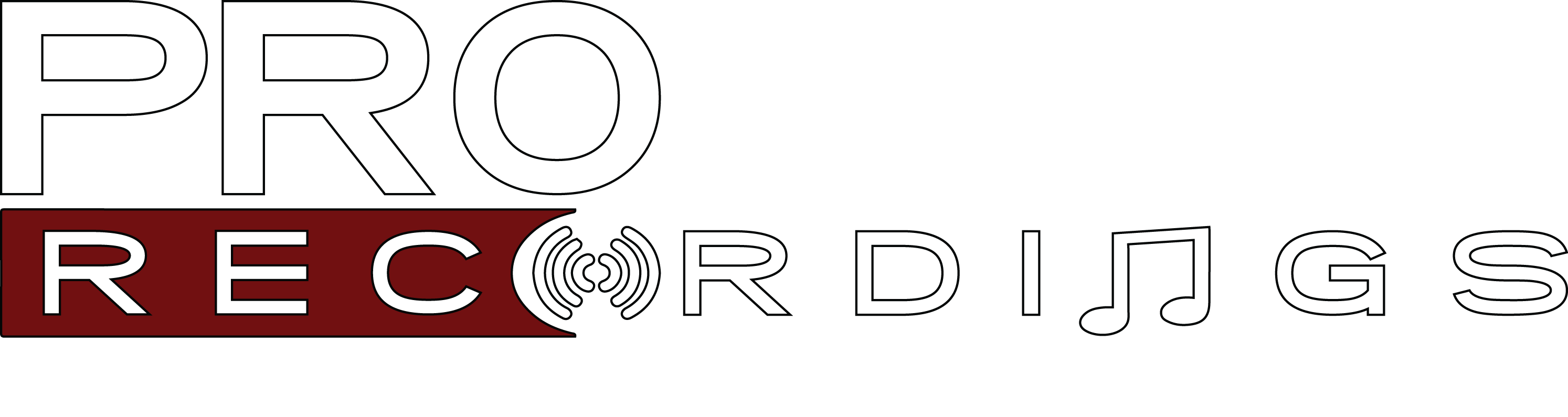 Opnamestudio Pro Recordings Almere 61 pro recordings logo wit